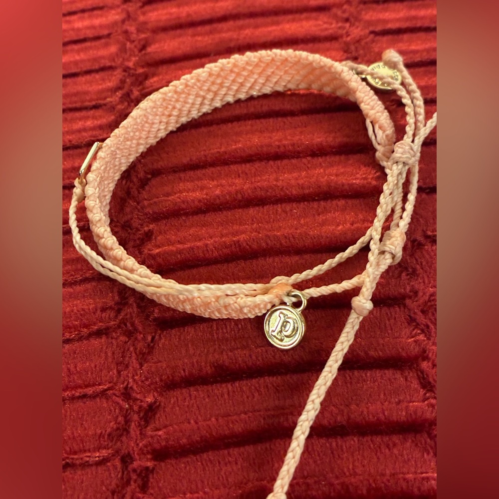Pure Vida Brand Elegant Pink Braided Bracelet Set of 2